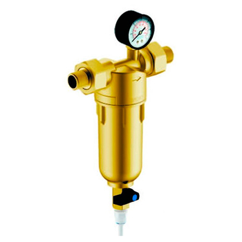 Магистральный фильтр Гейзер Бастион 122 с манометром для холодной и горячей воды 1/2 - Фильтры для воды - Магистральные фильтры - Магазин электроприборов Точка Фокуса
